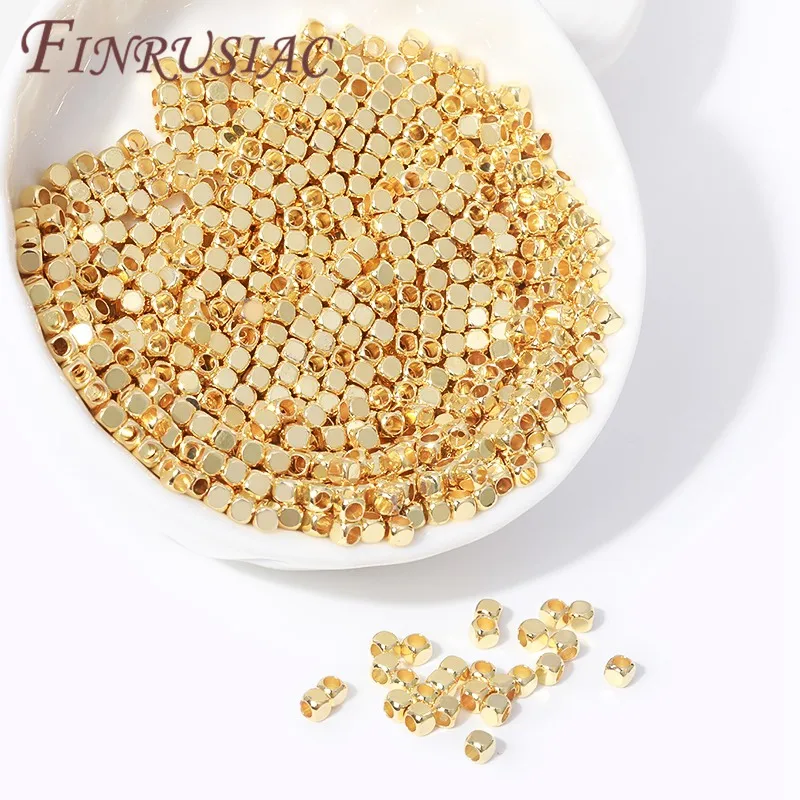 Gold Square Spacer Beads 1