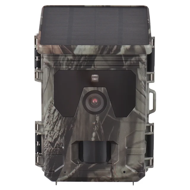 Solar Powered Night Vision Trail Camera 50MP 4K Hunting Cameras 0.3s Trigger Time Trail Camera for Wildlife Monitoring Hunting 3