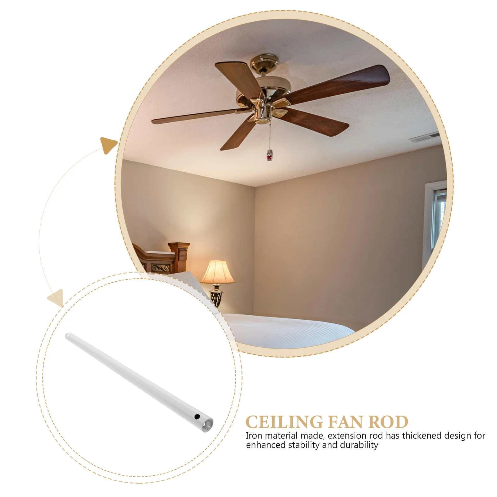 Ceiling Fan Extension Rod Ceiling Fan Extension Rod Downrod Fan Replacement Pole Ceiling Maintenance Part