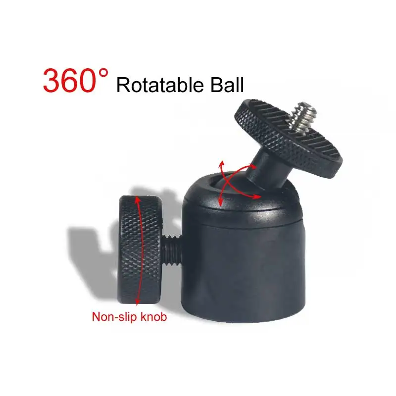 Metal Tripod Ballheads Mount Adapter Camera Photo 1/4 Mini Tripe Rotating Swivel Head For Phone Flash Holder Stand Accessories tripod ball head