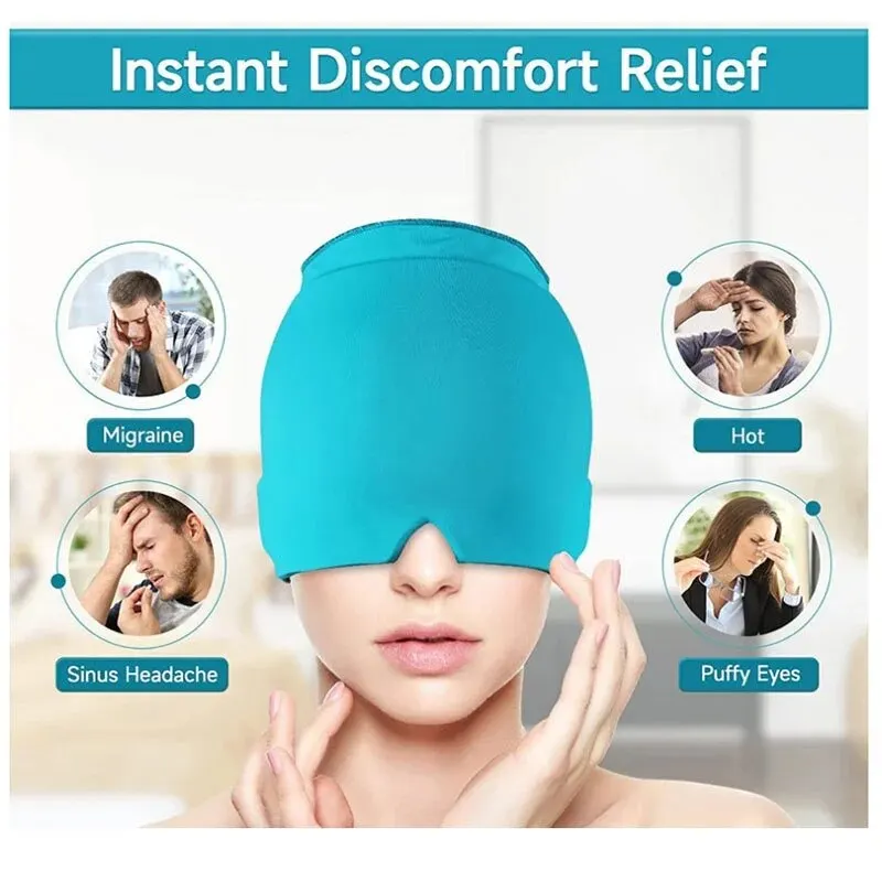 Ice Cap Relief Headgear Migraine Relief Gel Single Layer Headgear Stretchable Compress Hood
