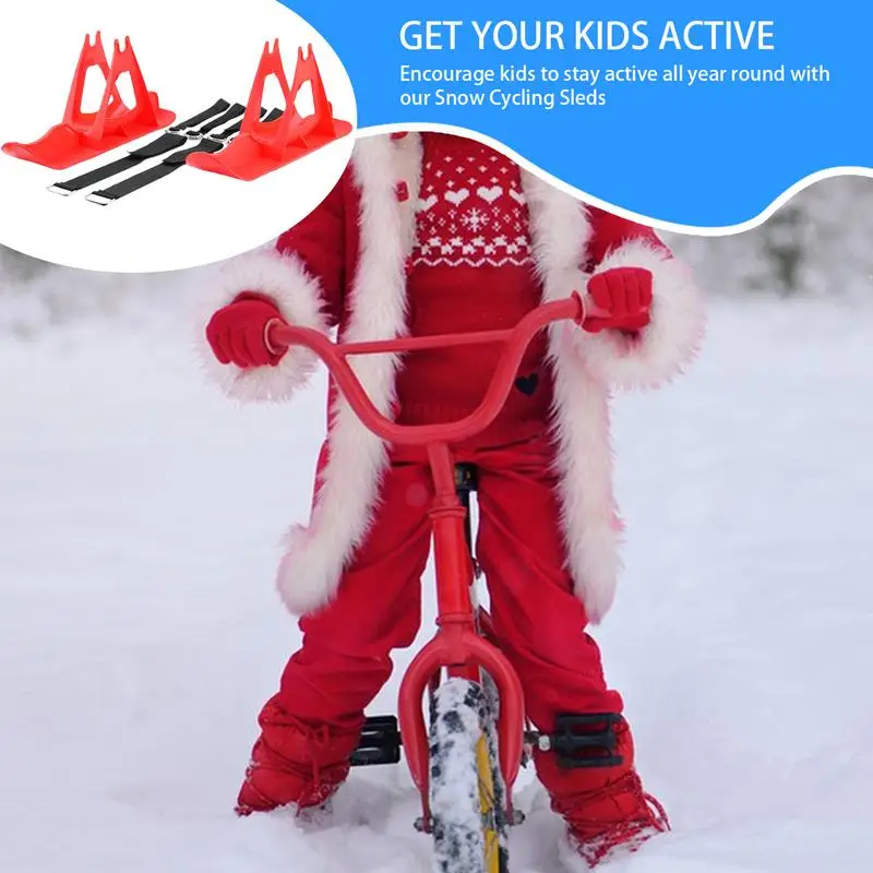 Snow Cycling Sleds Snow Sledge Ski Board Funny Sledge Board Sturdy Kids Scooter Portable Cycling Snowboard For