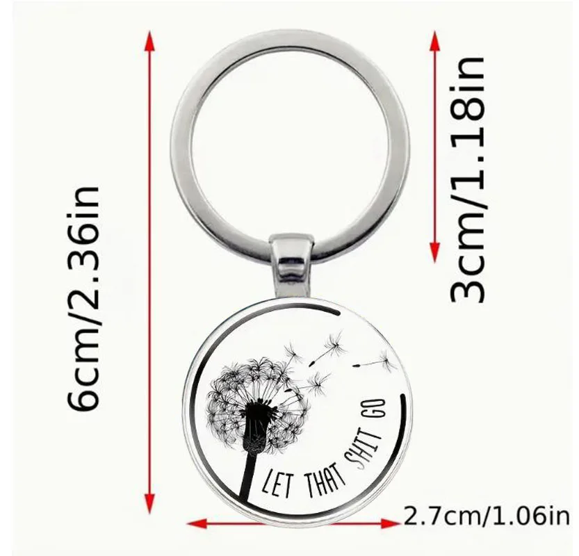 Mandala Meditation Glass Pendant Keychain: Embrace Inner Peace