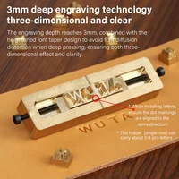 WUTA Brass Stamps Letter Number Alphabet Symbol Custom Personalized Logo Embossing Mold for Hot Foil Stamping Machine DIY Gifts 5