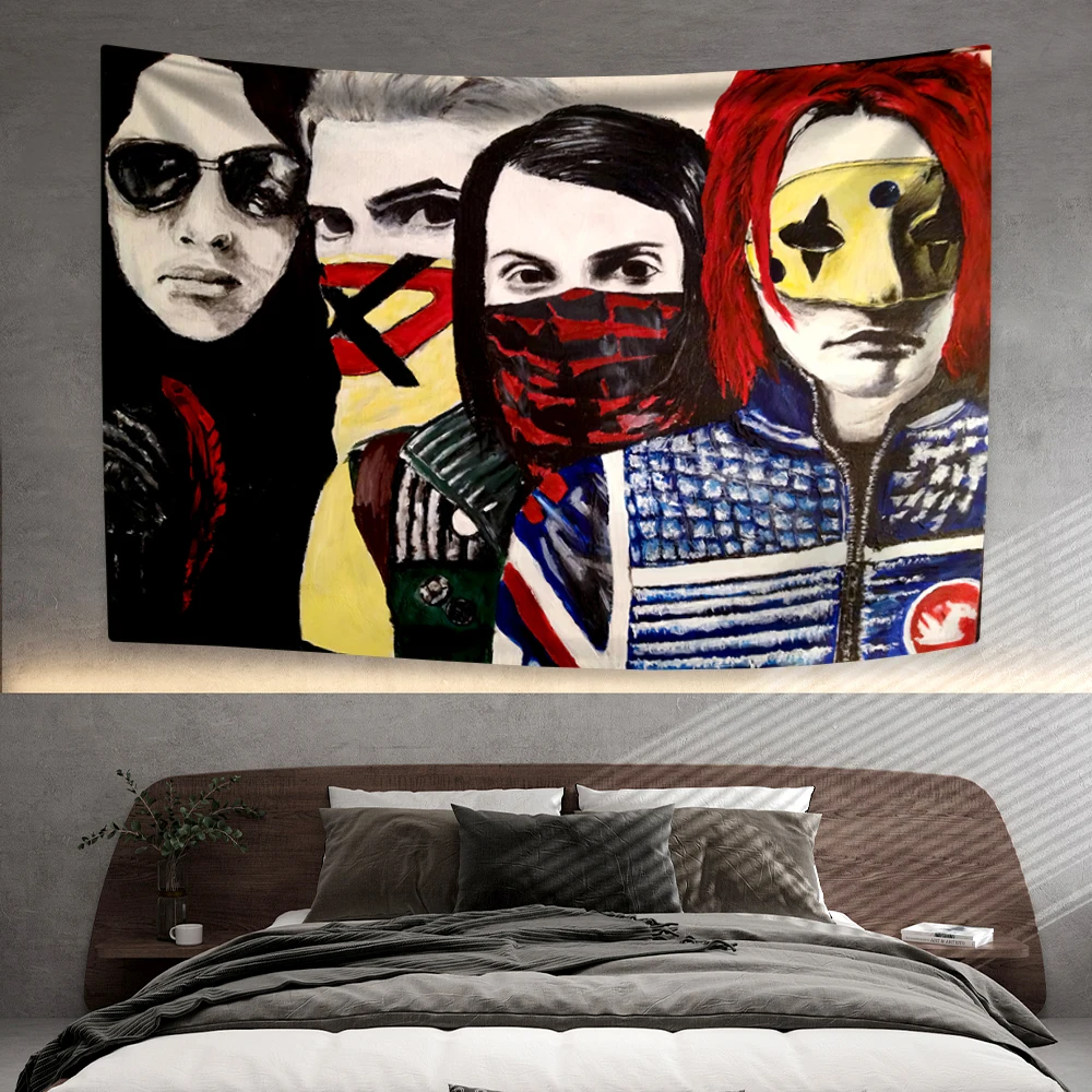 Party decorations Tapestry decorations Punk Music Band Tapestry