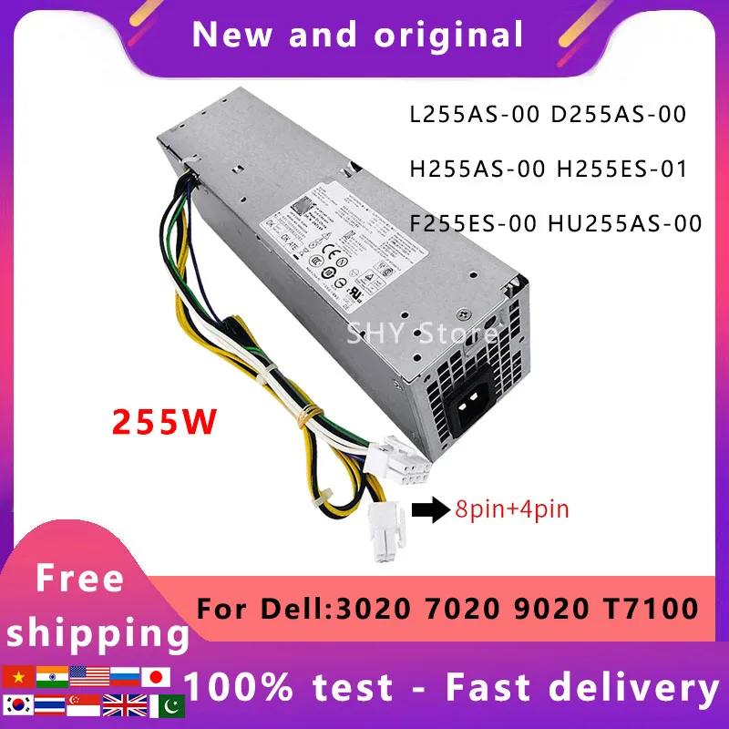 For Dell 3020 7020 9020 T7100 255W Power Supply L255AS00 D255AS00