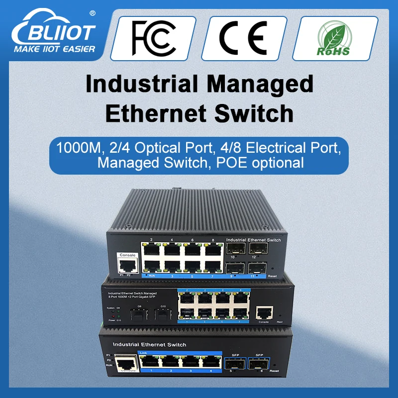 Рисунок 2 - Управляемый через сеть BLiiot POE коммутатор SFP