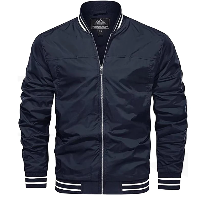 Primavera autunno Bomber da uomo giacche capispalla Casual giacca a vento cappotti da pilota uomo sport Golfwear giacche da Baseball abbigliamento 1