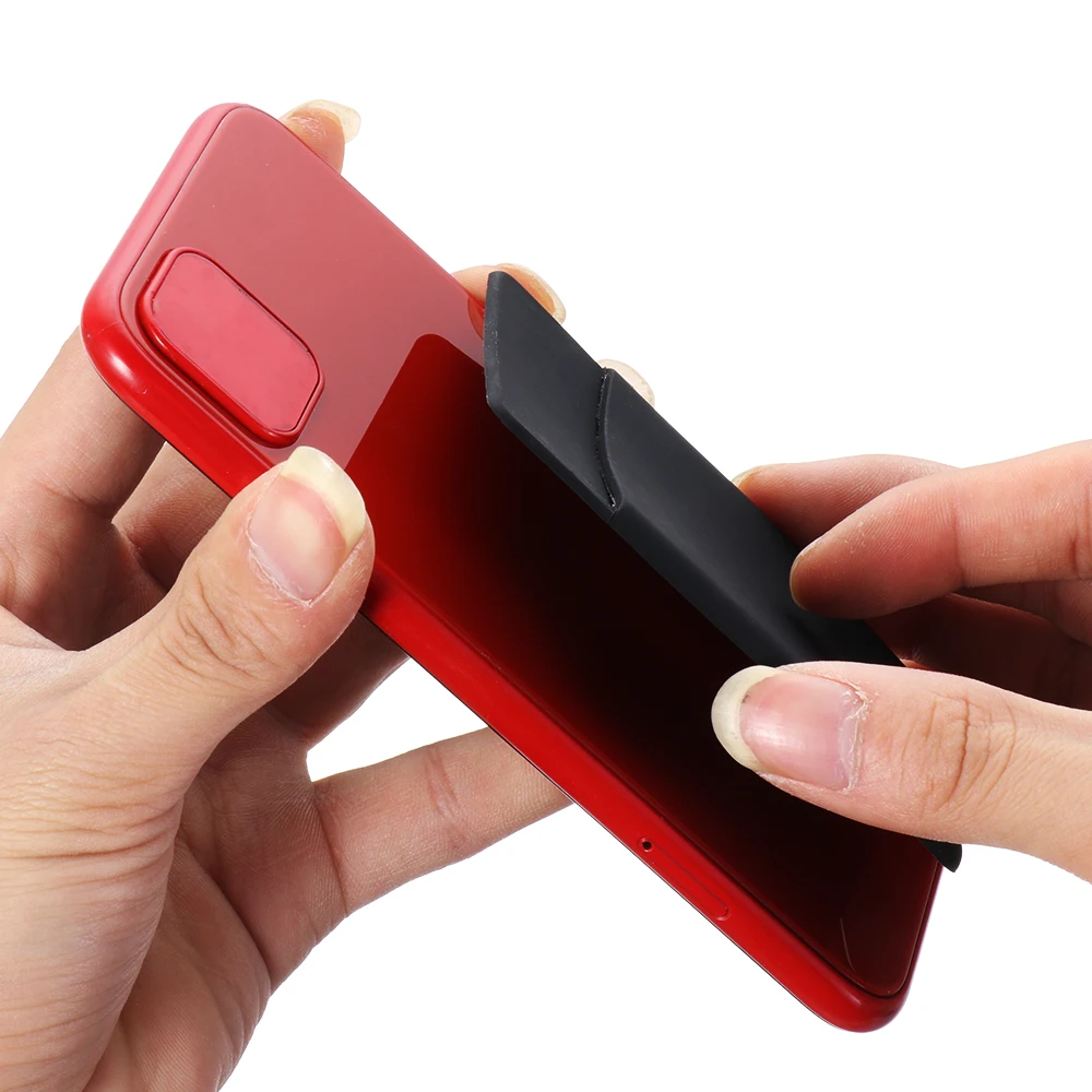 Korean Fashion Phone Self-adhesive Silicone Card Holder For Men Women wallet card holder,card holder,credit card holder,card wallet,id card holder,id card case,wallet card bag,business card holder,document card wallet,card sleeves