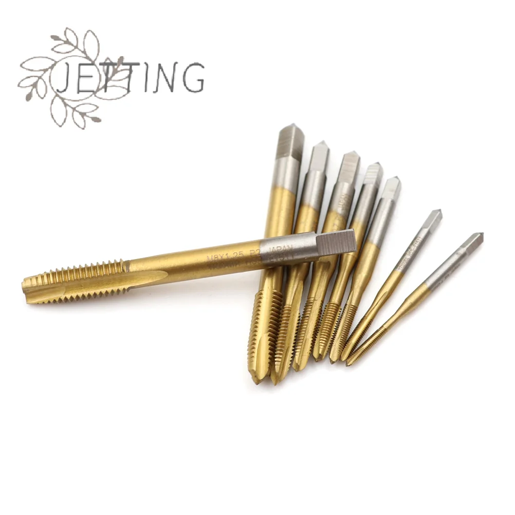 (SMTGDP11)1PC M2/M2.5/M3/M3.5/M4/M5 스파이럴 포인트 HSS 티타늄 머신 우핸드 탭 드릴 나사 플러그 핸들 탭