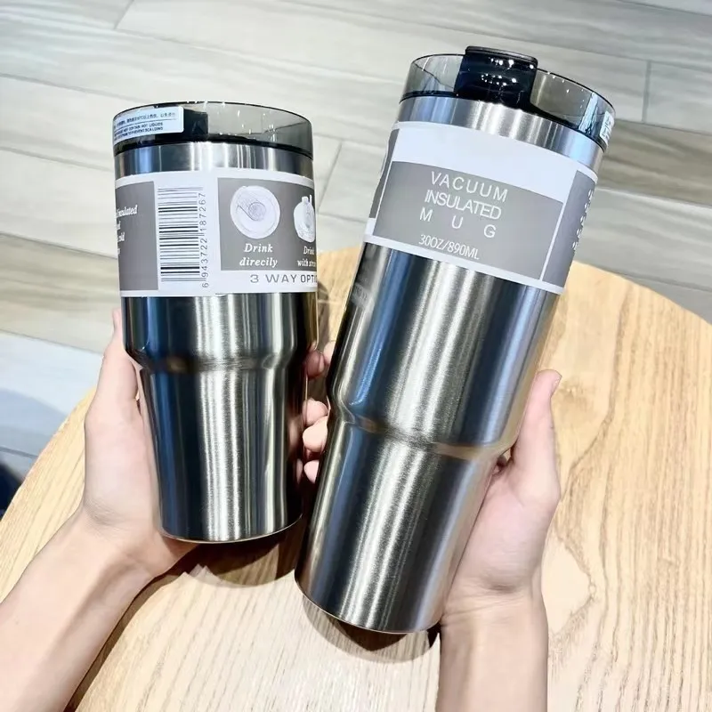 20oz Water Cup Eco-friendly Double Layer Stainless Steel Insulated Tumbler  With Straw Thermos For Home Kitchen Drinkware - Tumblers - AliExpress