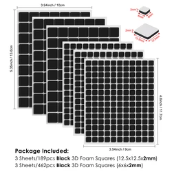 Dual - Tone Double - Sided 3D Foam Adhesive Squares (4)