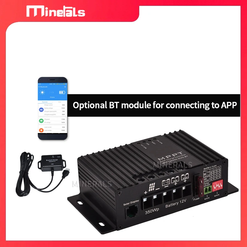 MPPT Controller 12v 25a Support Bluetooth APP Smart Solar Charging Controller Dual battery MPPT Solar Regulator For RV Regulator solar charger solar battery charge controller