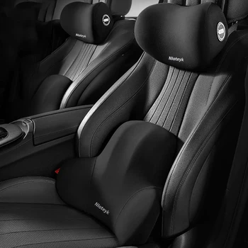 Memory Foam Car Neck Cushion Car Lumbar Support For Car Supplies Universal Neck Pillow Waist Cushion Car Seat Car Accessories