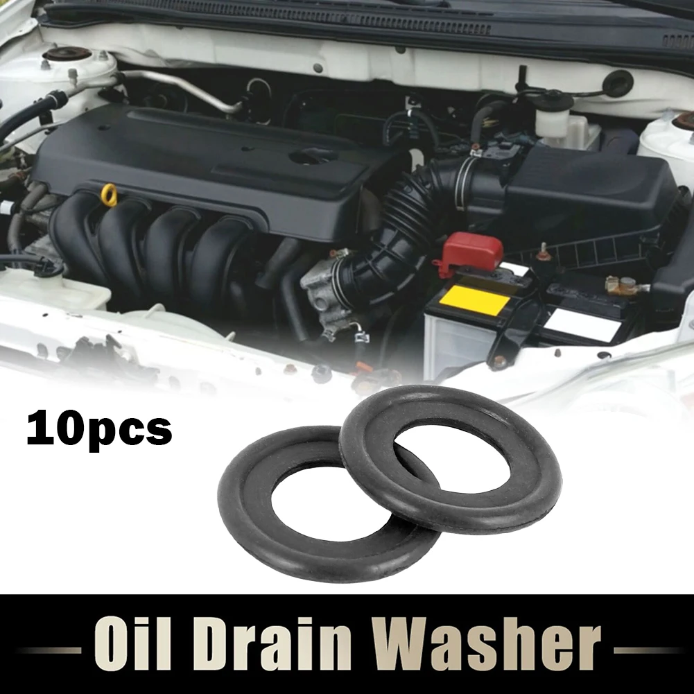 10Pcs Auto Engine Oil Drain Plug Rubber Gaskets For Buick For Chevrolet Engine Oil Drain Plugs