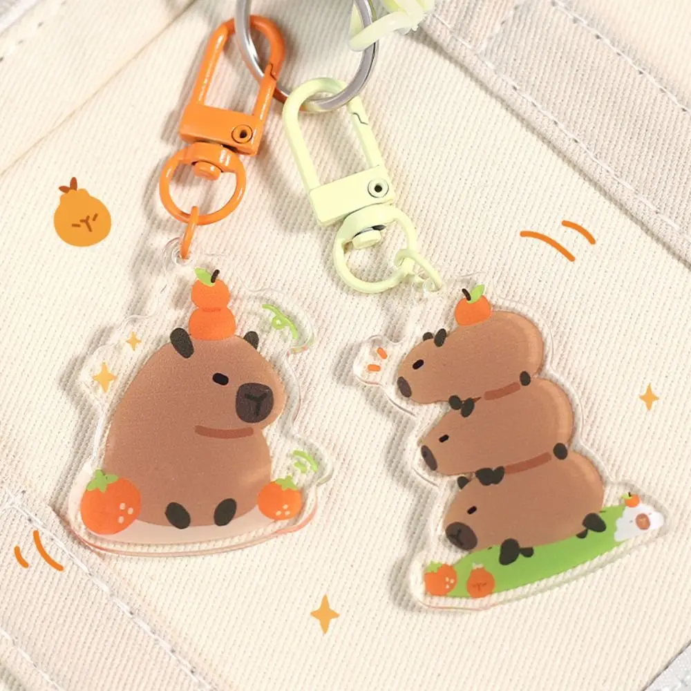 

Capybara Keychain Capibara Bag Hanging Kapibara Pendant Acrylic Creative Kawaii Lovely Cartoon Cute Funny Animal Keyring