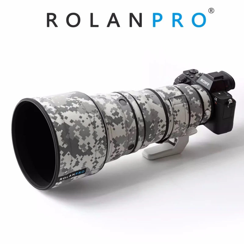Rivestimento Dell'Obiettivo Rolanpro Per Sony Fe 300 Mm F2.8 Gm Oss Custodia Protettiva Impermeabile Copertura Antipioggia Mimetica Sel300F28Gm Manico
