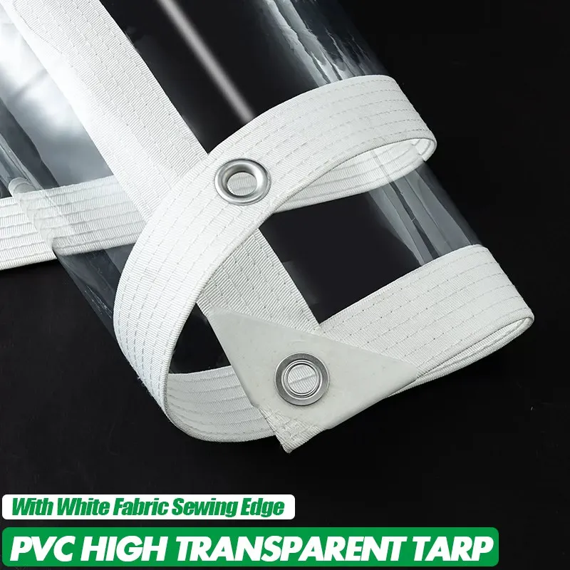 Anpassbare PVC-Klarsichtplane für den Außenbereich, strapazierfähiges, regendichtes Tuch, Möbel-Regenschutz, transparente, wasserdichte Gartenplane – Detail 14