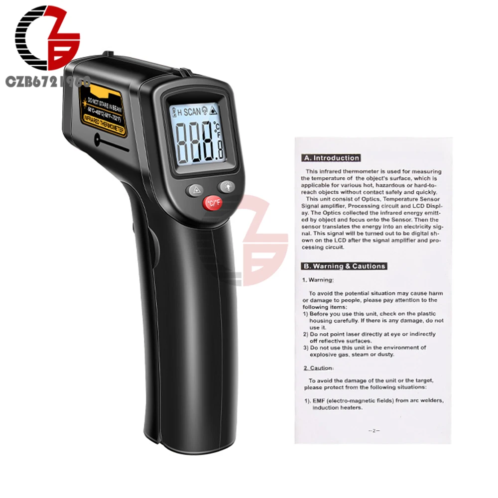 Advanced Digital Infrared Precision Thermometer with Laser Guidance