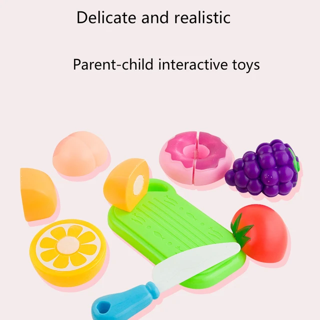 Pretend Play Set Plastic Food Toy Children Play House Toy Cut Fruit Vegetables Kitchen Baby Classic Kids Toys Educational Toys 4