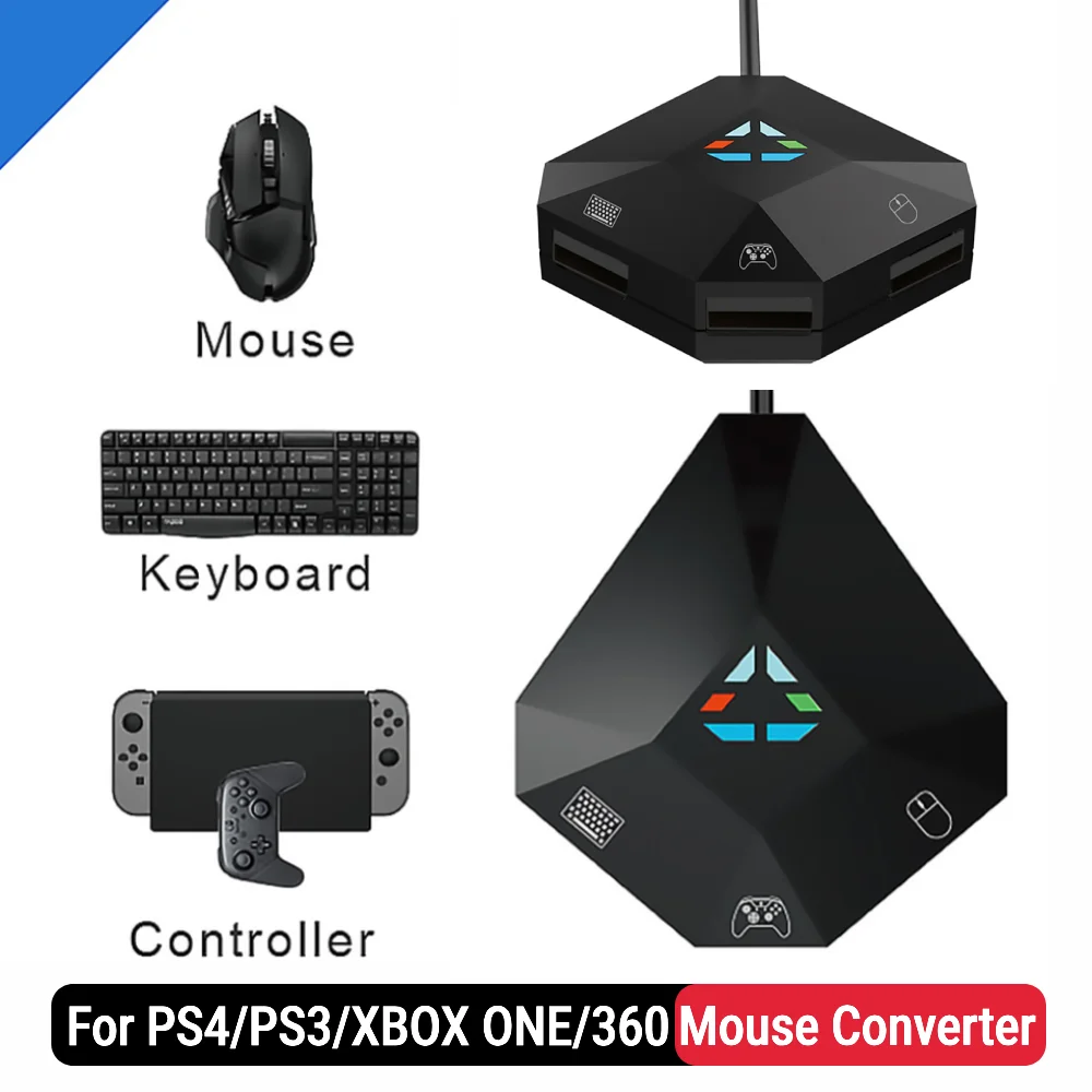 USB Wired Game Controller Converter Cable Mobile Gamepad Keyboard Mouse Adapter for Switch/Xbox/PS4/PS3/XBOX ONE/360