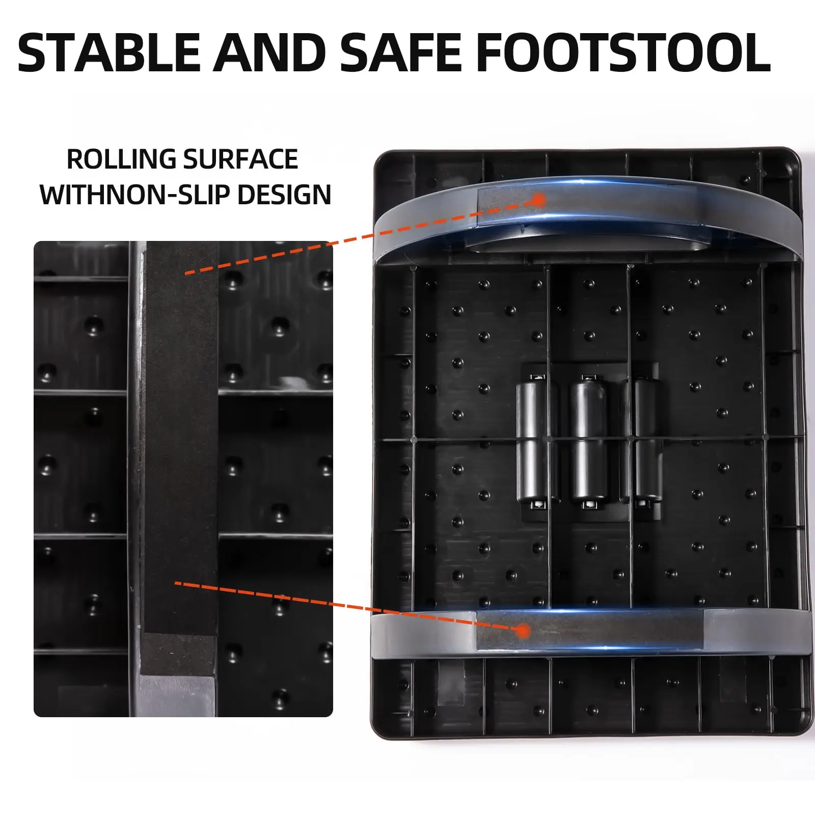 Adjustable Foot Rest Under Desk Ergonomic Stool Massage for Pressure Relief Portable Footstool Leg Desk
