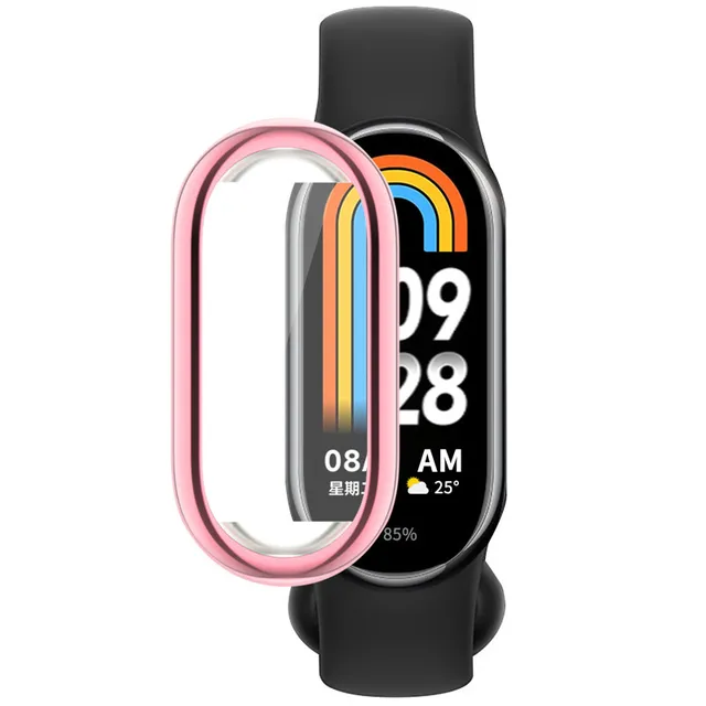 ZHIKE 2Piezas Mica Protector Compatible con Xiaomi Mi Band 7 Pro,TPU Funda Protectora Case para