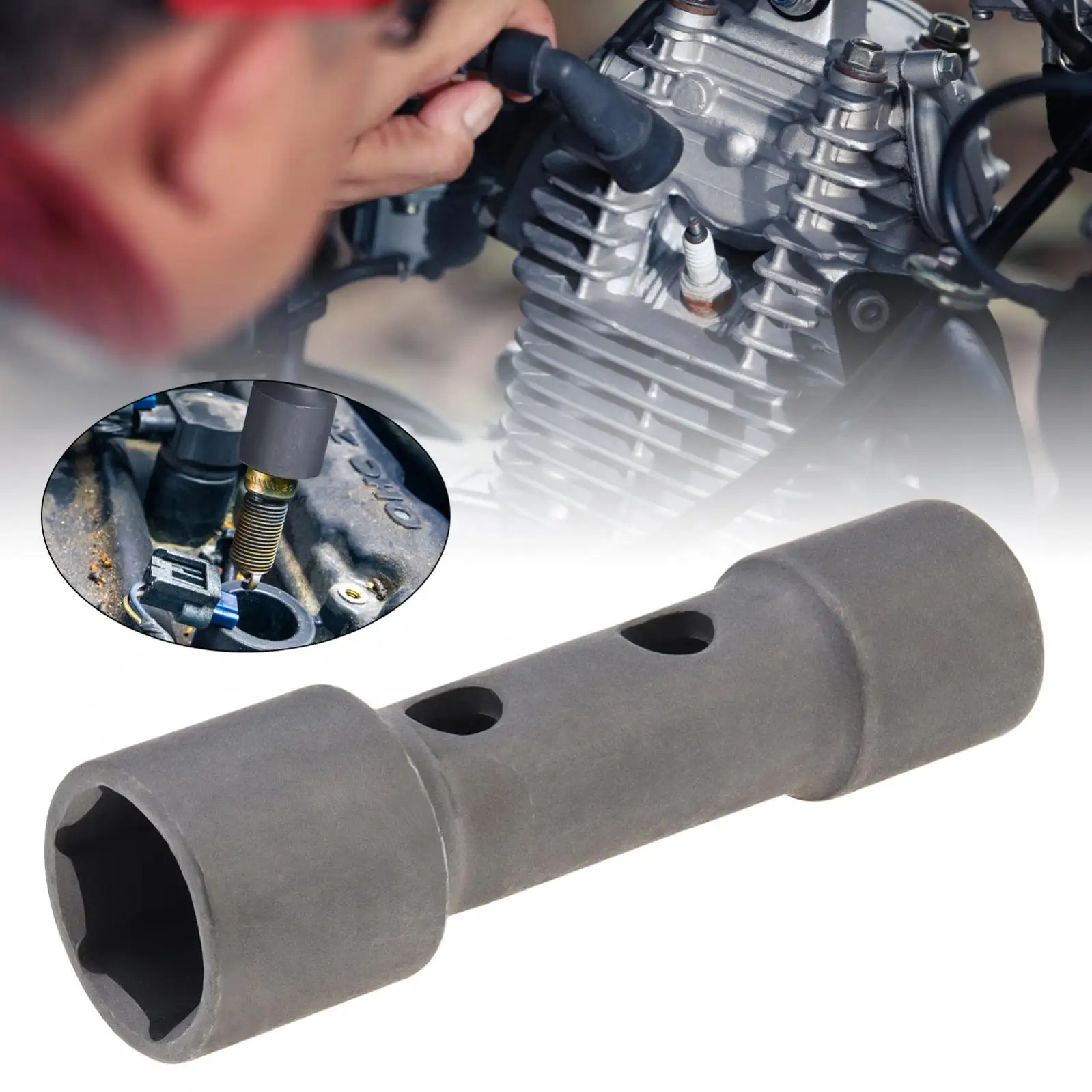 16-18mm Steel Ignition Spark Plug Socket Spanner Double End Sockets ...