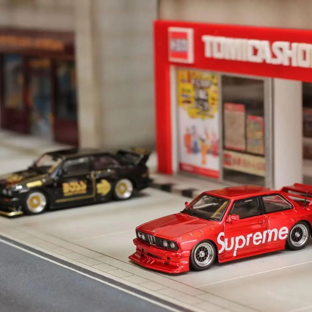 SW 다이캐스트 1/64 스케일 모델 자동차 BMW E30 M3 합금 자동차 모델 BMW LTO 놀이 차량 소년을위한 장난감 원래 상자
