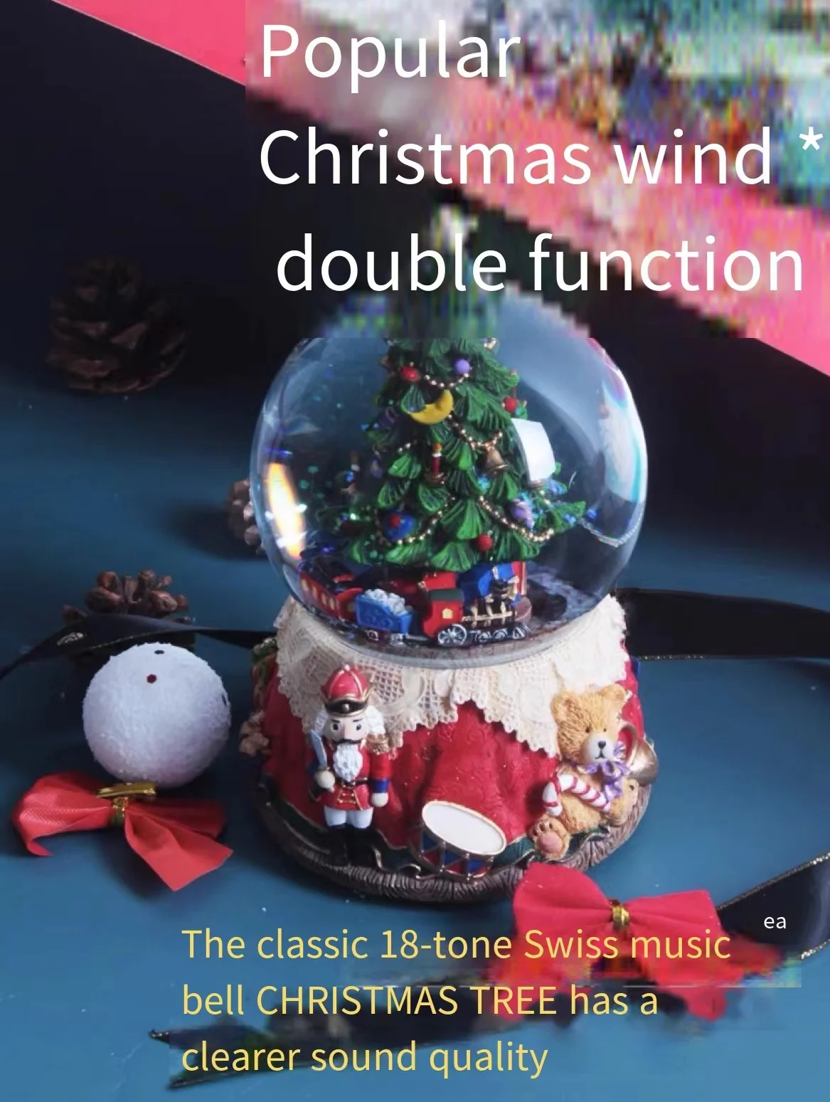 

Christmas Tree Crystal Ball Music Box Lamp Rotating Musical Boxes Ornaments Girls Girl Nutcracker Christmas gifts