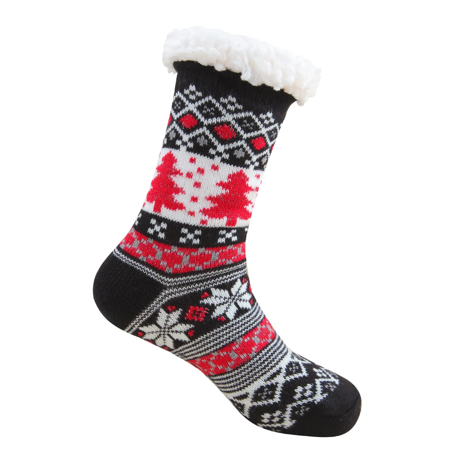 

2023 Winter Warm Thicken Thermal Floor Socks Christmas Fashion Cartoon Print Socks Snow Socks Unisex Home Sleep Mid-tube Socks