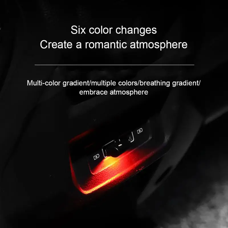 자동차 미니 야간 램프 비상 조명, 미니 USB LED 자동차 조명, 자동차 인테리어 분위기 조명, 장식 램프, 자동차 액세서리