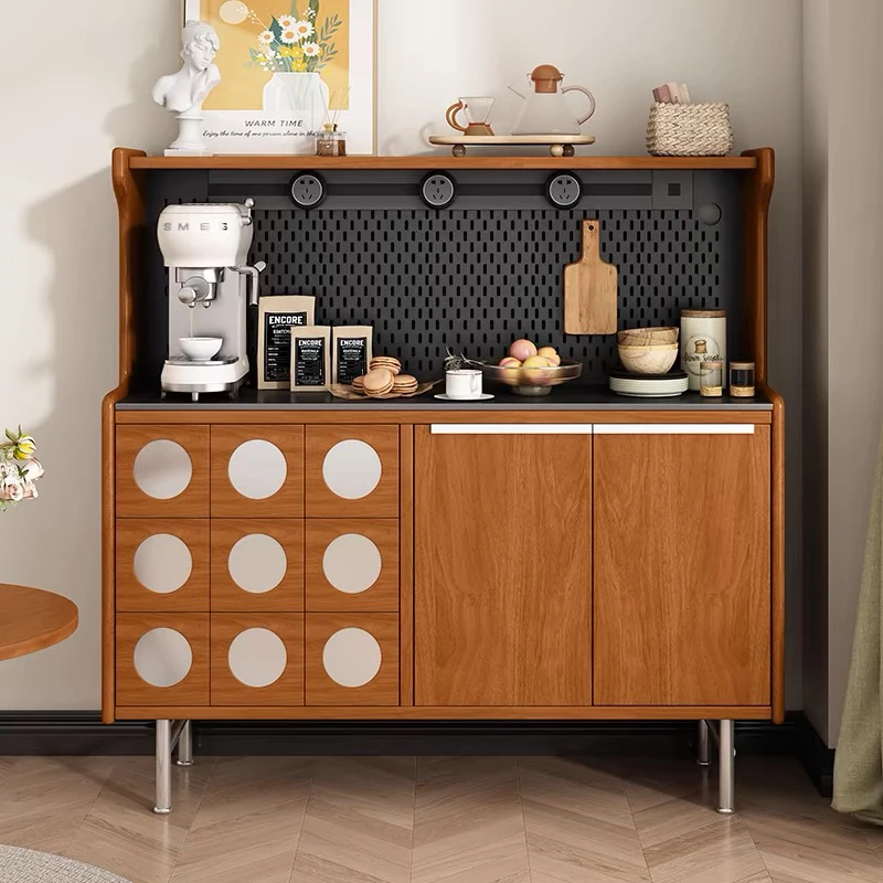 France Solid Wood Sideboards Rock Plate Nordic Luxury Design Kitchen Cabinet Chest of Drawers Display Dining Room Furniture FYSB