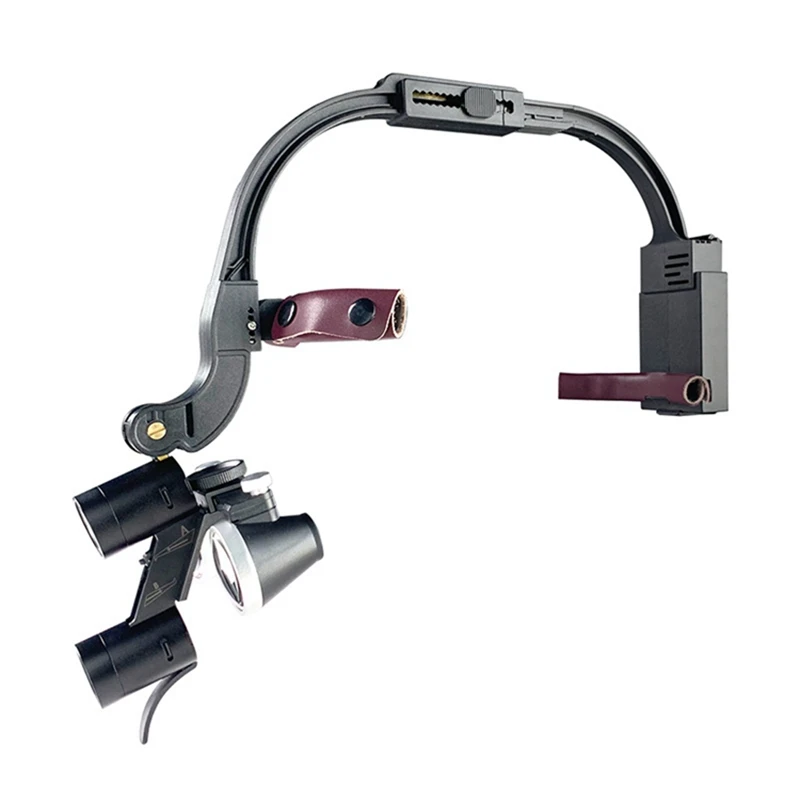 

2.5X/3.5X Dental Loupe 5W Surgical Headlight Medical Illuminator Headlamp f Surgery Odontological Glasses w 2 Lithium Batteries