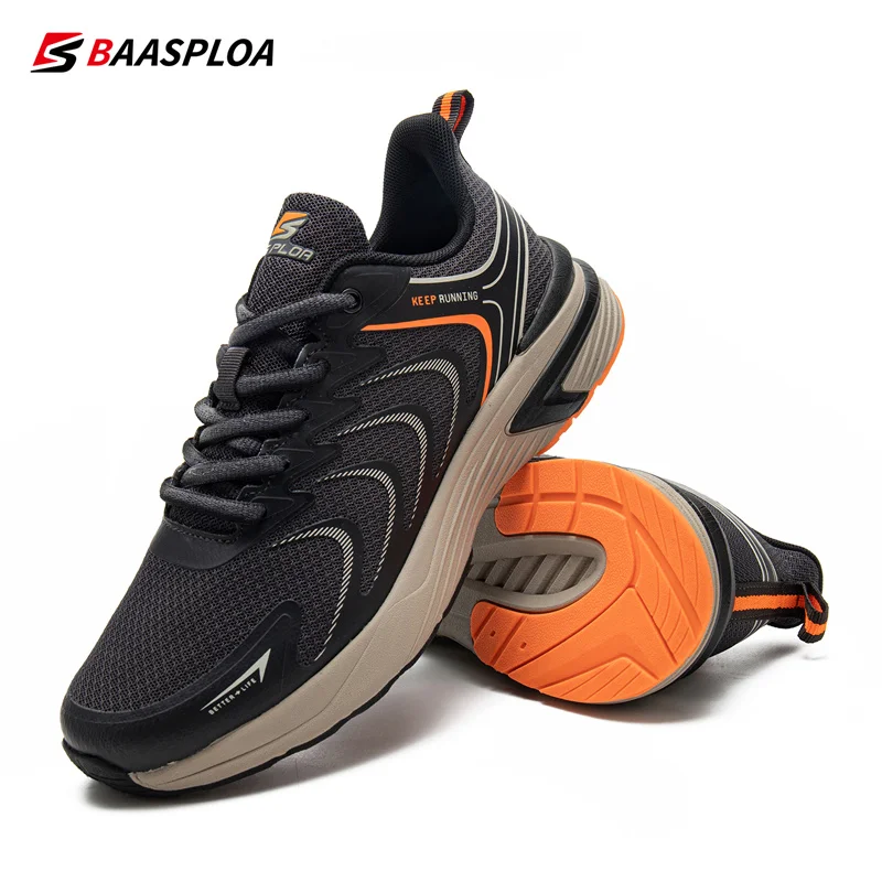 Baasploa New Men Running Shoes Lightweight Walking Shoe Mesh