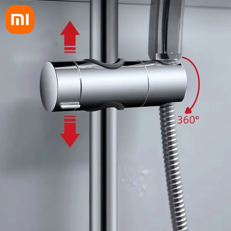 Xiaomi Shower Head Holder Adjustable 18~25mm ABS Chrome Shower Rail Holder Bathroom Accessories Shower Mounting Brackets 5