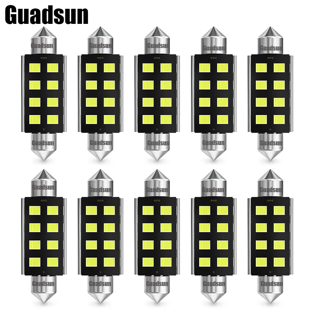 

10x Festoon C10W C5W Canbus No Error LED 31mm 36mm 39mm 42mm 6000K White 12V License Plate Lamp Car Interior Reading Dome Light