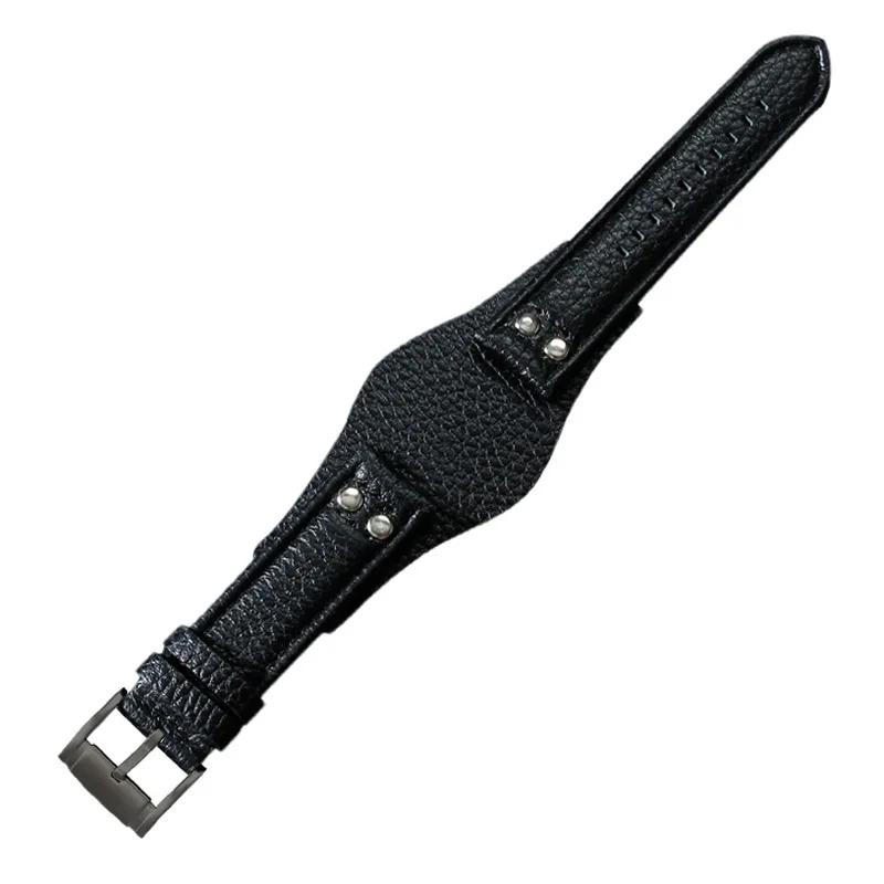 Men's Retro Style Genuine Leather Watch Strap, 22mm, Comfortable Wristband