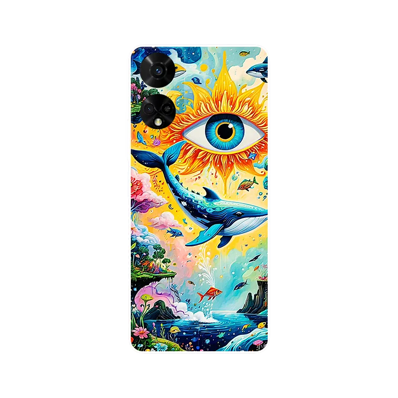 Wolf Painted Shockproof Silicone Phone Case - Stylish and Durable Cover