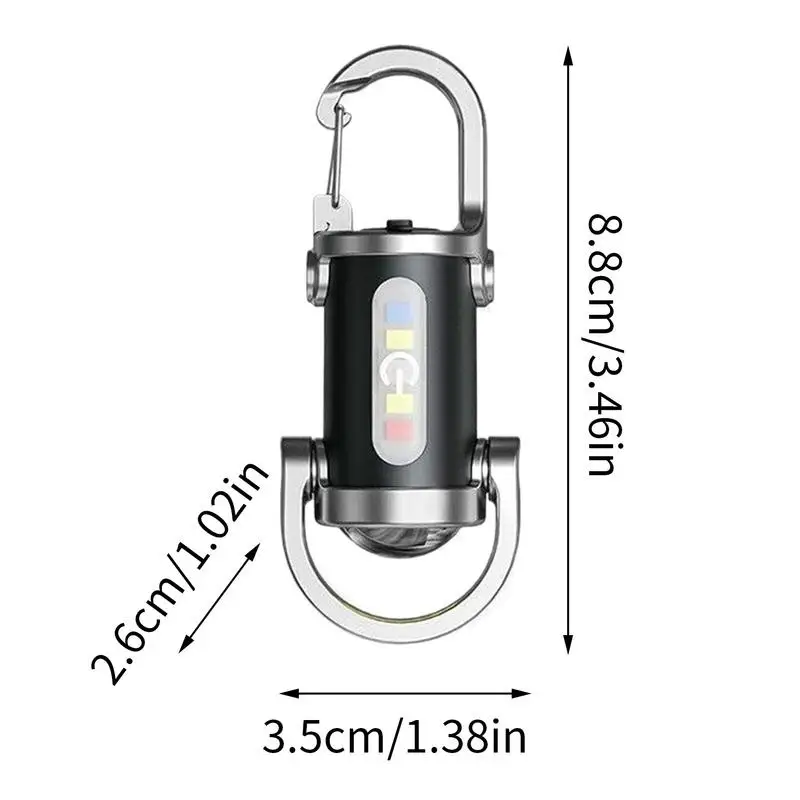 LED Keychain Light USB Charging Small Camping Flashlight Powerful LED Key Chain Lamp for Outdoor Survival Fishing Climbing