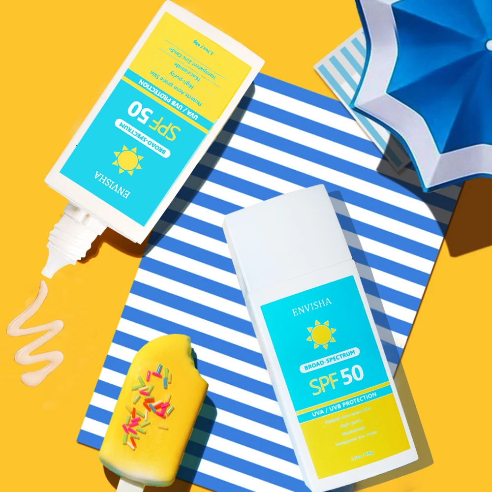 ENVISHA Beauty Health Body Sunscreen Cream Skin Care Protector Facial Spf Isolation Lotion Cream Moisturizer Whitening Anti-UV