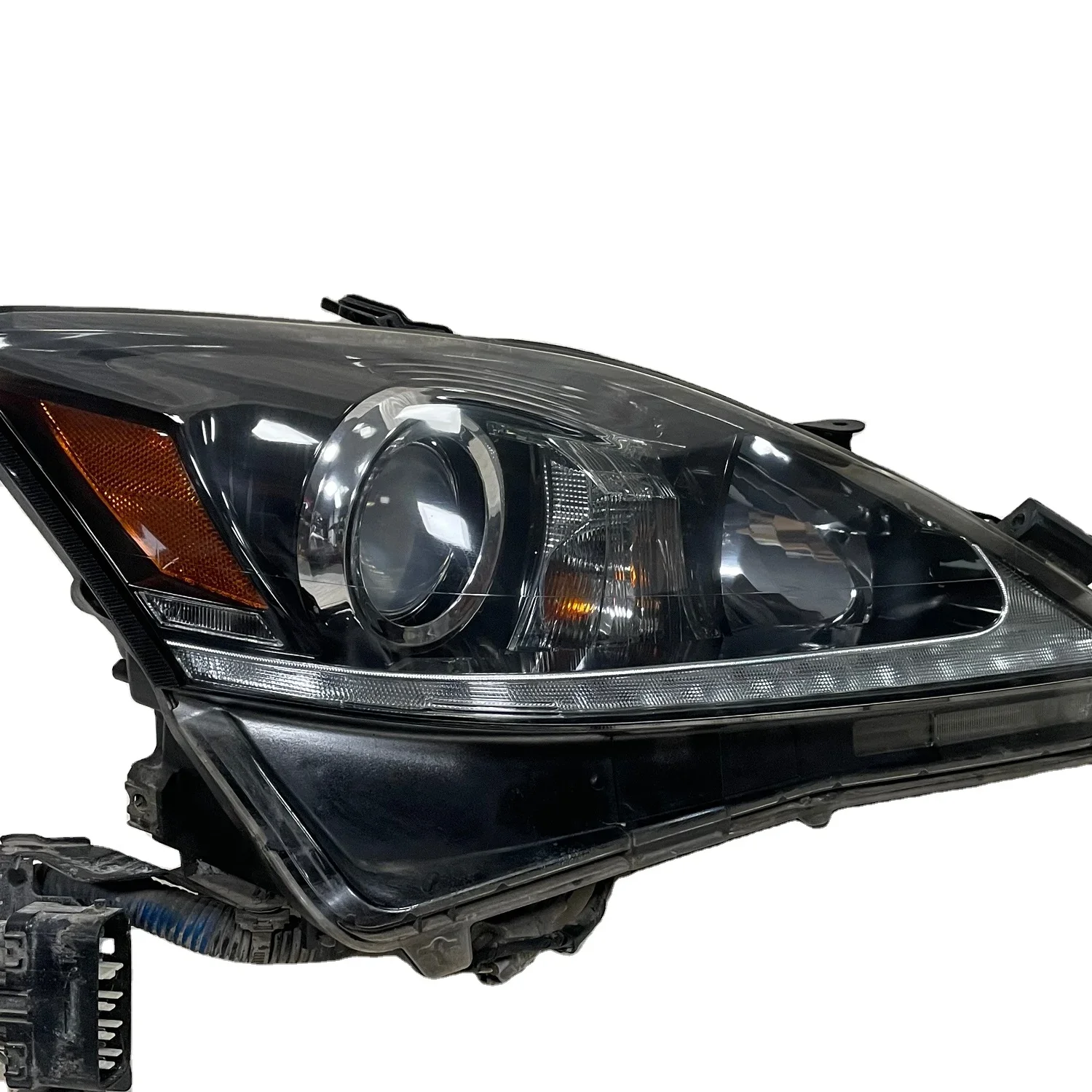 

Женская Профессиональная фара 2006-2012 Lexus IS250, черная Модифицированная лампа головного света