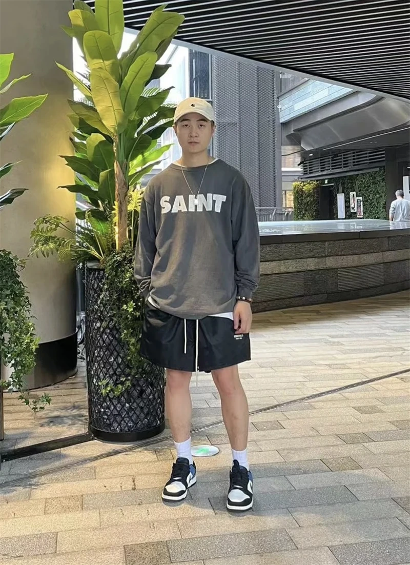 Vintage High Street New Classic Logo Printed Casual Loose Retro Japanese Street T-Shirt