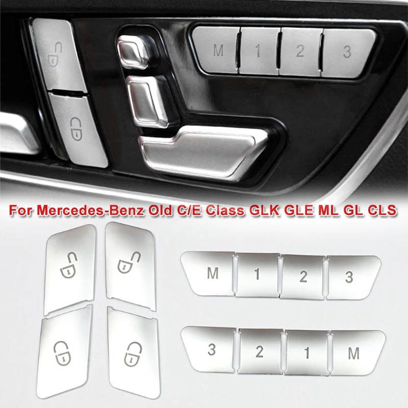 

12 шт., наклейки на крышку автомобильного кресла Mercedes-Benz Old C/E Class GLK GLE ML GL CLS