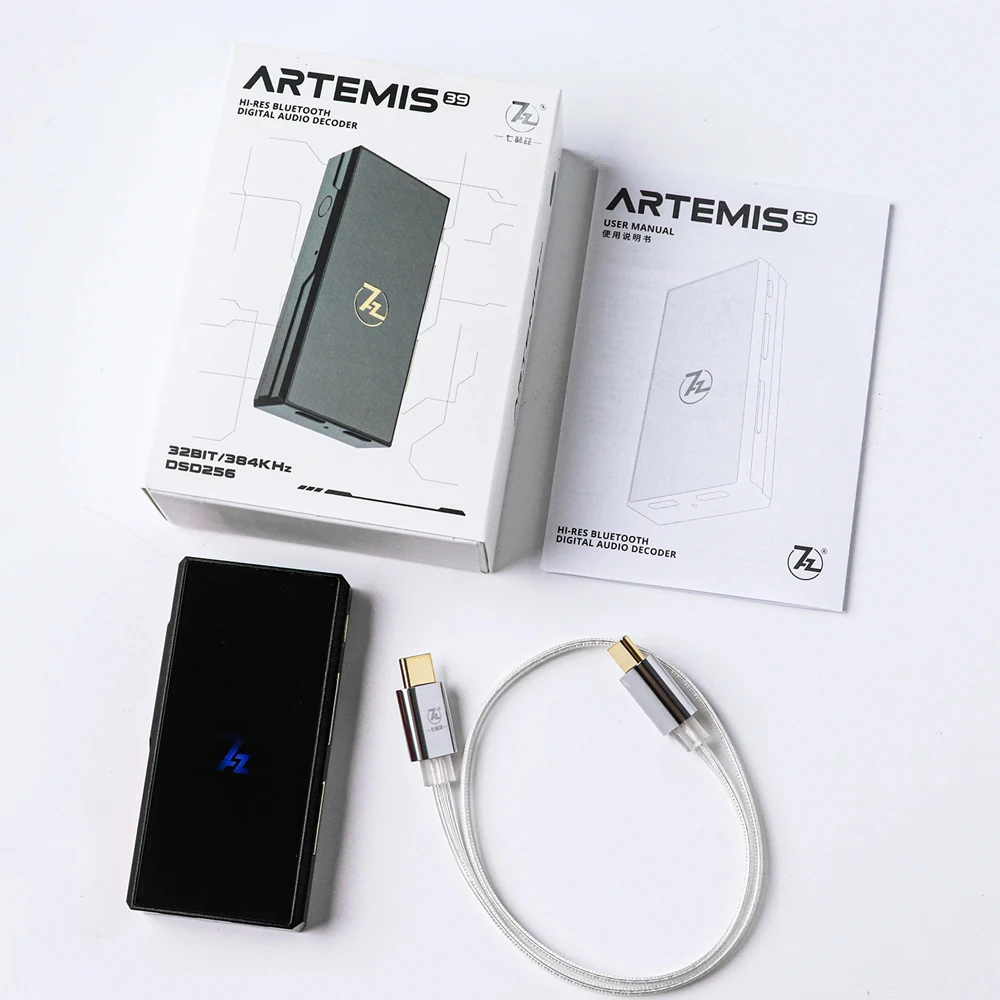 7HZ Artemis39 HI-RES Bluetooth Digital Audio Decoder ES9039Q2M DAC Built-in Microphone Support 384KHz/32bit DSD256