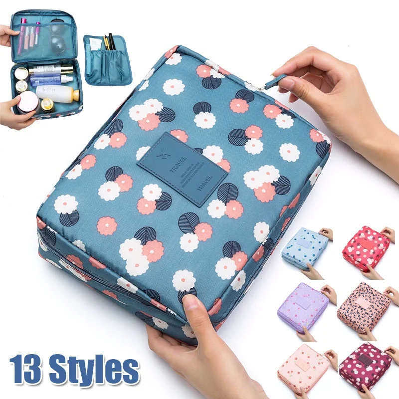 

Toiletries Organize Cosmetic Bag Multifunction Women Outdoor Storage Portable Waterproof Female Travel Make Up Cases