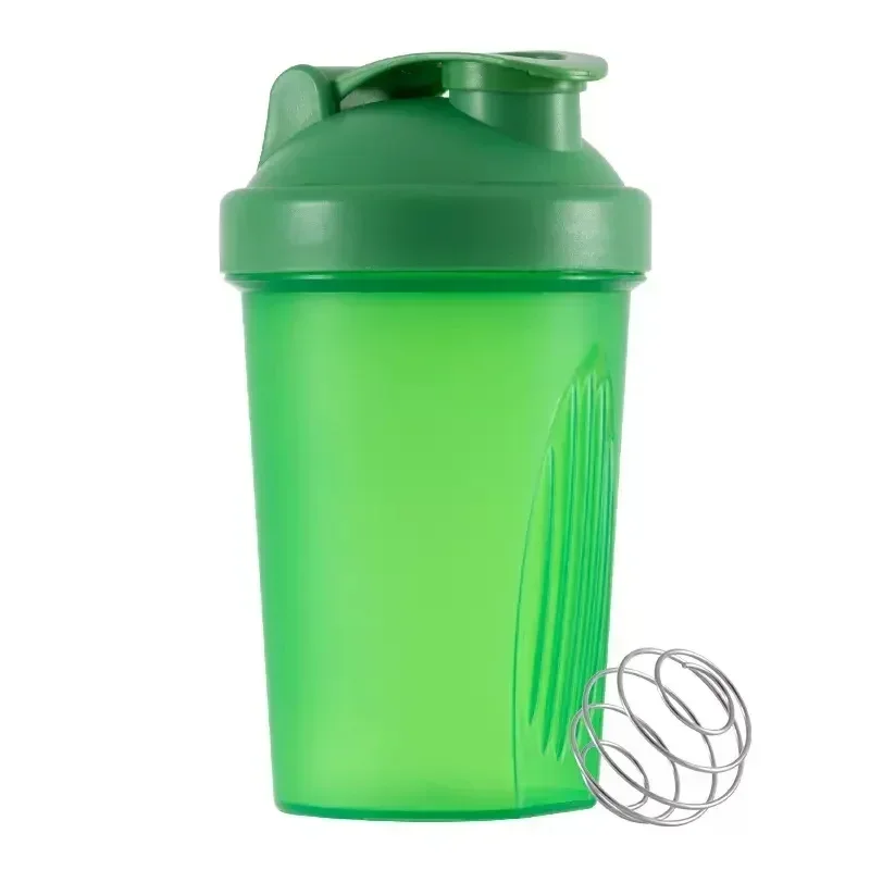 thumbnail image 1 of Botella mezcladora deportiva de 400 ml, botella mezcladora de proteína de suero en polvo, botella mezcladora de plástico portátil para deportes, fitness y gimnasio para exteriores, 1 of 5
