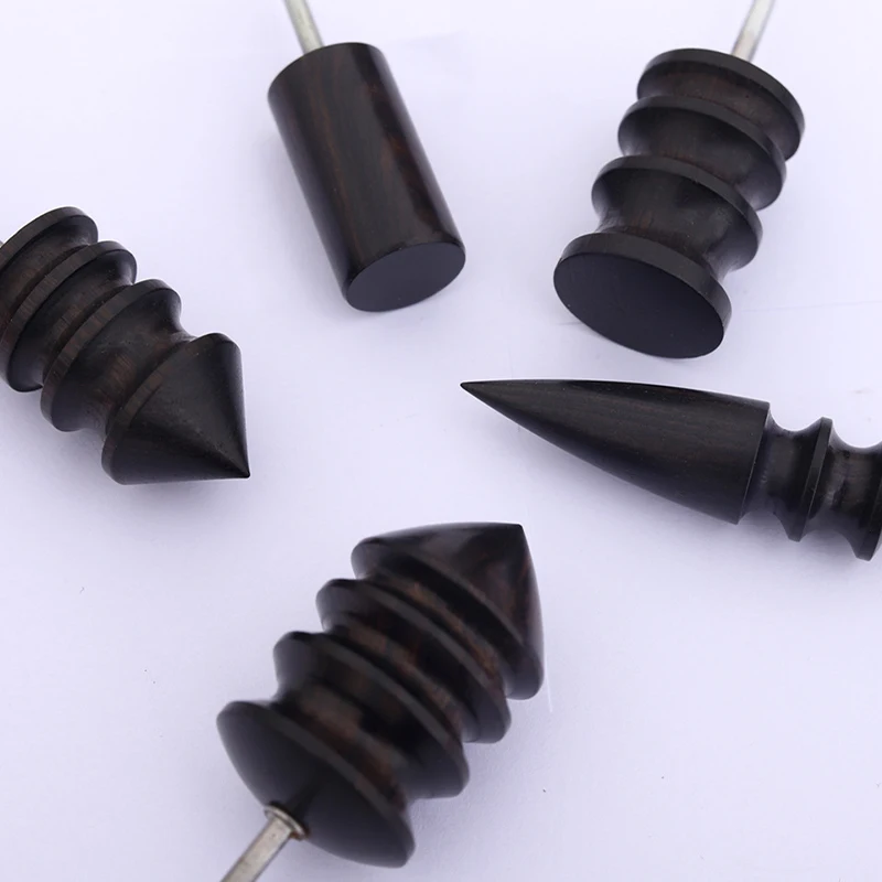 Leather Edge Polishing Slicker Black Ebony Wood Leather Burnisher Polished Rods Sandalwood DIY Tool Grinding Head images - 6