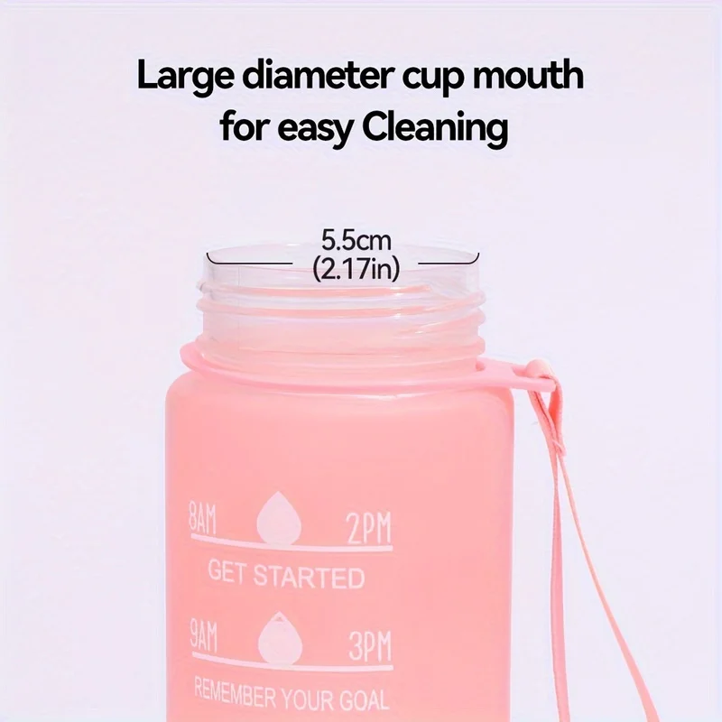 700ml Sports water Bottle High Temperature Resistant Graduated Straw Cup Rainbow Frosted Progressive Color Water Cup Plastic Cup BEST SELLERS