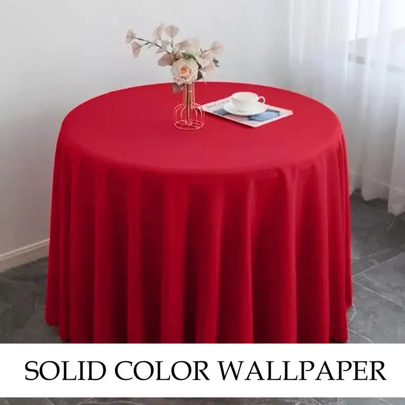 Table Cloth Round Cover 160cm Solid Color Table Covers Kitchen Dining Accessories Stain Resistant Buffet Tabletop Decoration